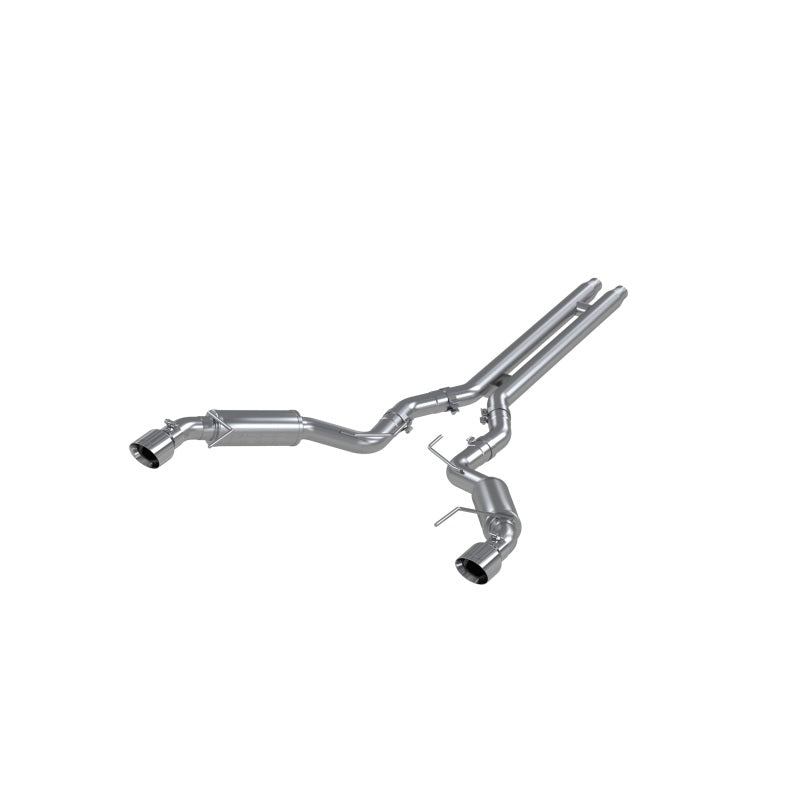 MBRP 15-17 Ford Mustang GT 5.0 3in Cat Back Dual Split Rear Race Version 4.5in Tips - Aluminized Secondary image