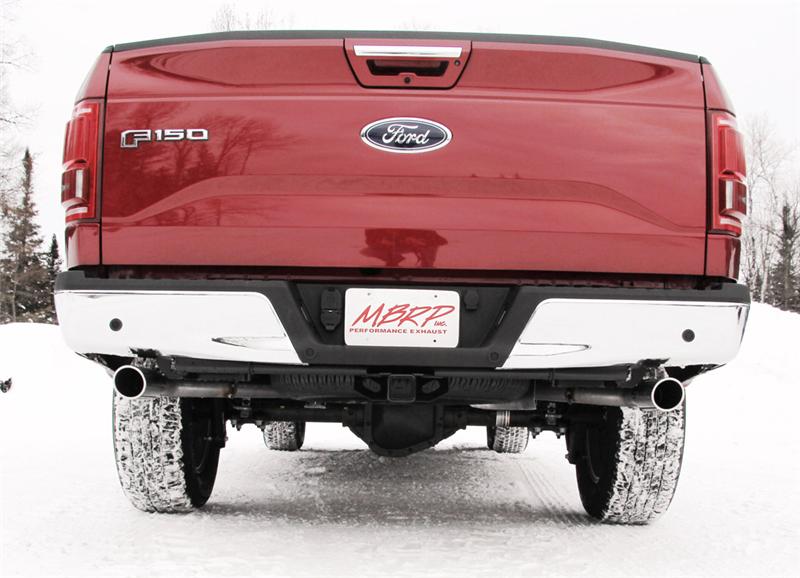 MBRP 2015 Ford F-150 5.0L 3in Cat Back Dual Split Rear Exit AL Exhaust System Secondary image