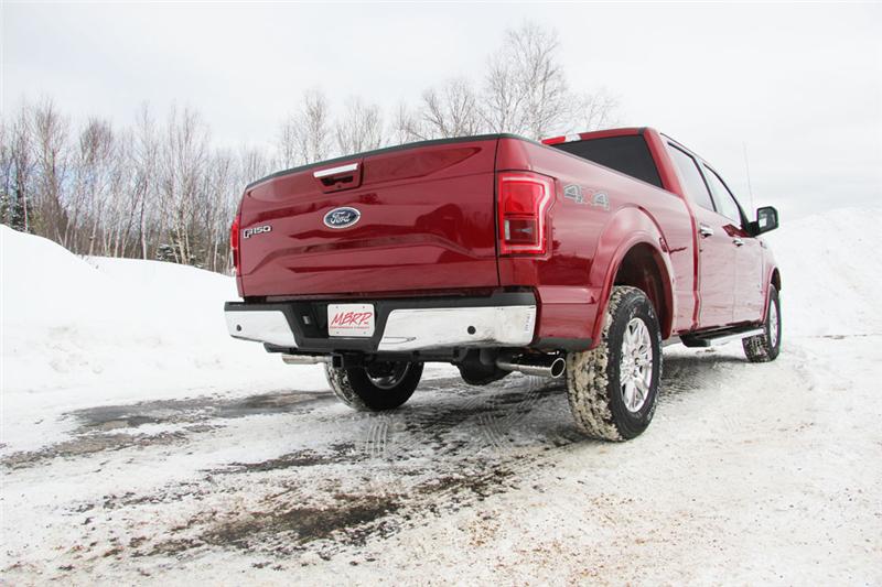 MBRP 2015 Ford F-150 5.0L 3in Cat Back Dual Split Side Exit T409 Exhaust System Secondary image