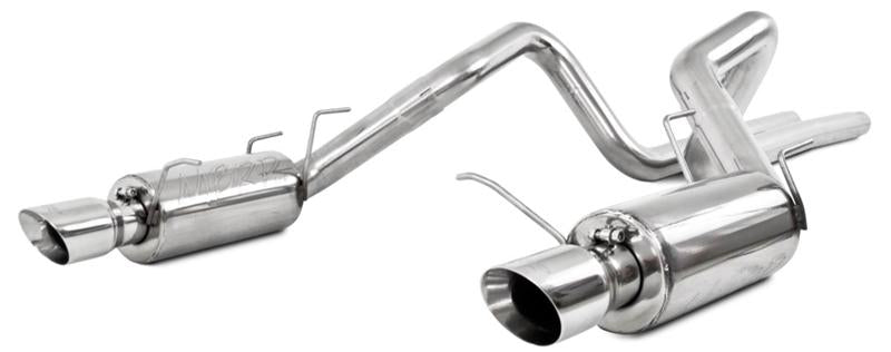 MBRP 11-14 Ford Mustang GT 5.0L Dual Split Rear Race Version T409 3in Cat Back Exhaust System Secondary image
