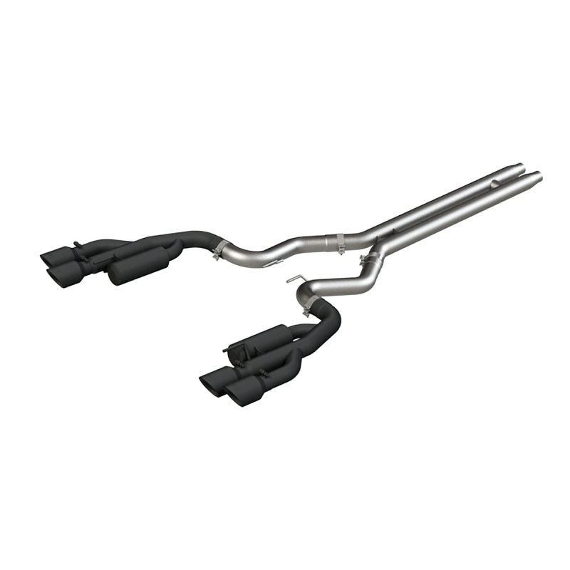 MBRP 18-19 Ford Mustang GT 5.0 3in Cat Back Quad Tip Race Version - Black Secondary image