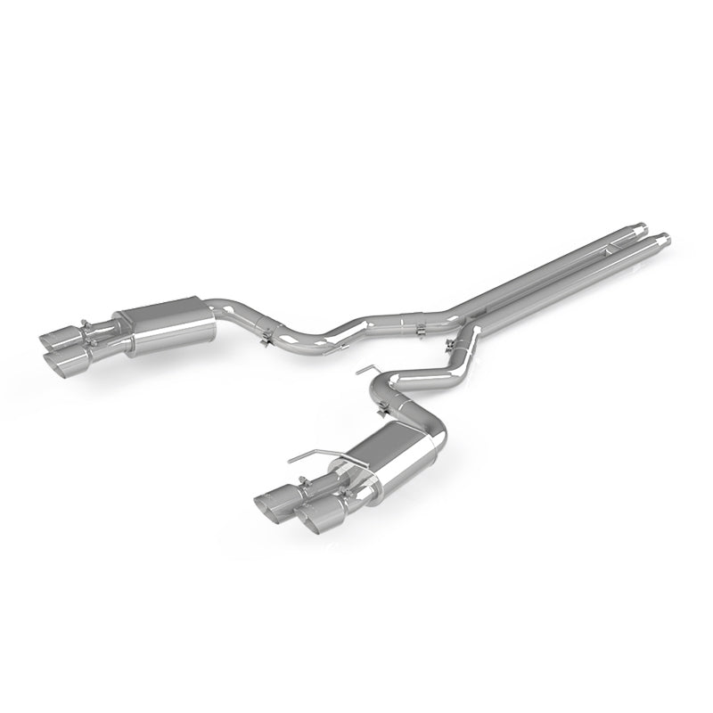 MBRP 18-19 Ford Mustang GT 5.0 3in Dual Split Rear AL Cat Back w/ Quad 4.0in Dual Wall Tips Secondary image