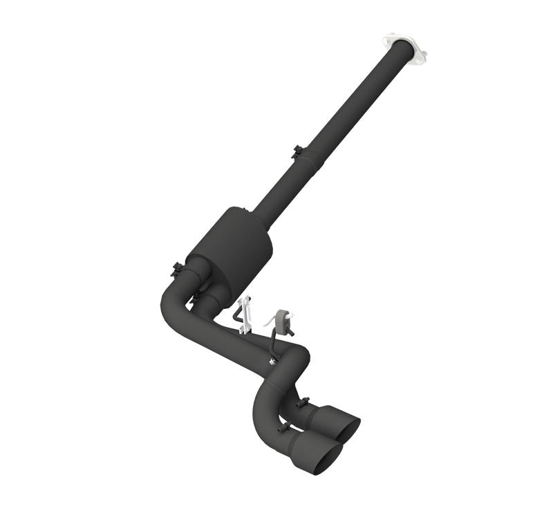 MBRP 09-14 Ford F150 Pre-Axle 4.5in OD Tips Dual Outlet 3in Black Coated Cat Back Exhaust Secondary image