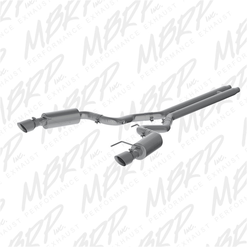 MBRP 15 Ford Mustang GT 5.0 Convertible T409 3in Cat Back Dual Split Rear Exit (Street Version) Secondary image