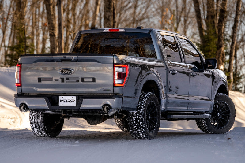 MBRP 22-23 Ford F150 T304 5in OD Carbon Fiber Tip Dual Rear Exit 3in Cat Back Exhaust Secondary image