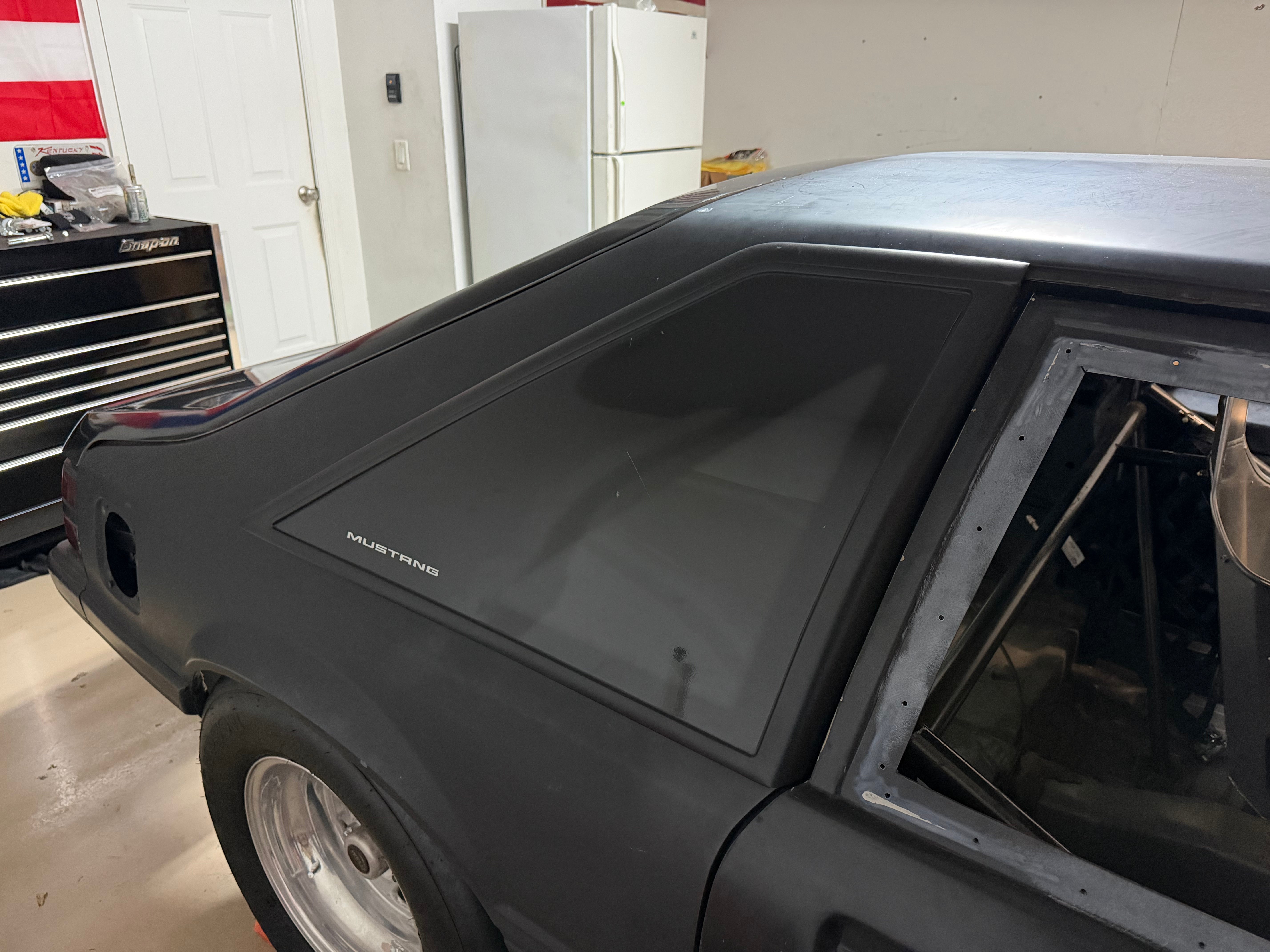 1987-1993 Fox Body Mustang Hatch Composite 1/4 Windows by Schoneck Composites Secondary image