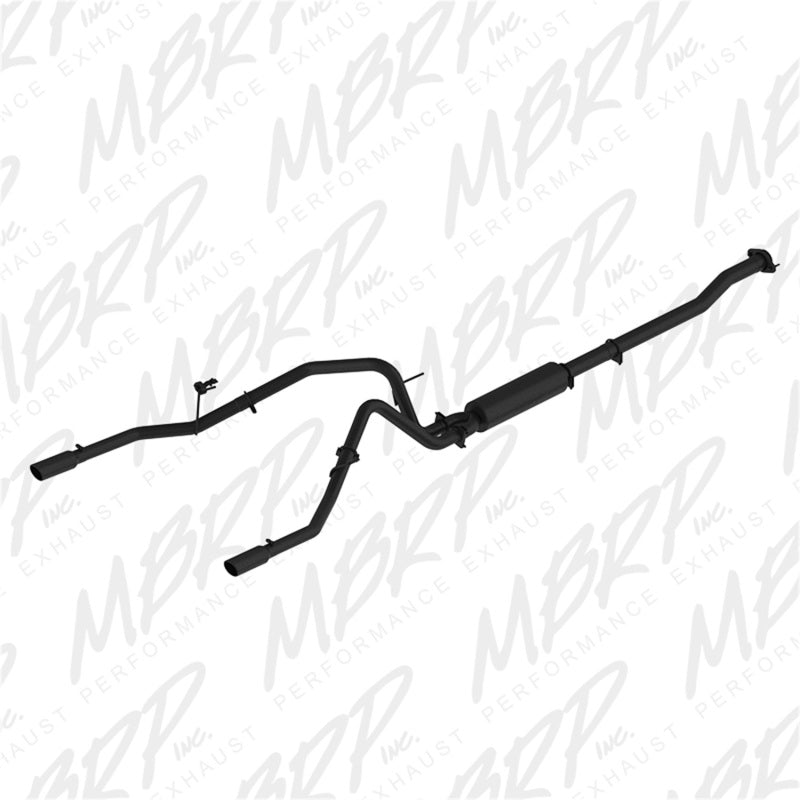 MBRP 11-14 Ford F-150 V6 Ecoboost Black Coated 2.5in Cat-Back Dual Rear Exit Exhaust System Secondary image