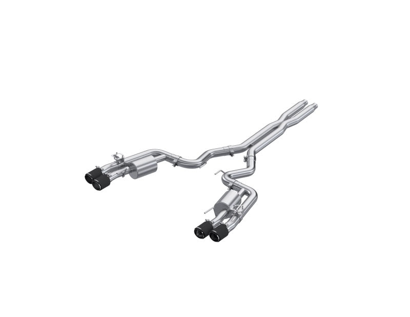 MBRP 2024+ For Mustang GT (S650) 3in Cat-Back Quad Tip - 4in Carbon Fiber Tips Secondary image