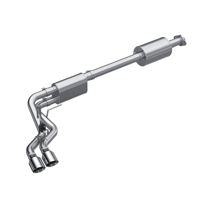 MBRP 2021+ Ford F150 Aluminized Dual Pre-Axle (Street Profile) 2.5in OD Tips 3in Cat Back Exhaust Secondary image